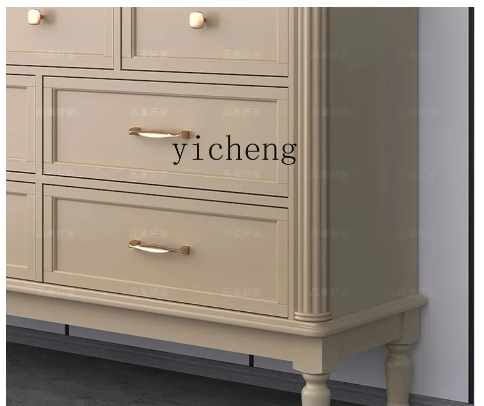 

ZYA solid wood living room light luxury drawer corner locker bedroom bedside modern simple chest of drawers home accessories