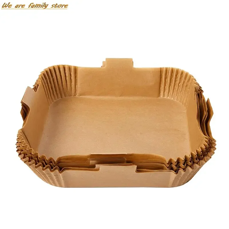 50 Pçs/lote Descartável 24 CENTÍMETROS Liner de Papel Vegetal Anti-Aderente Fritadeira Ar Óleo-Prova Food Grade Papel De Pergaminho de Papel Accesorios