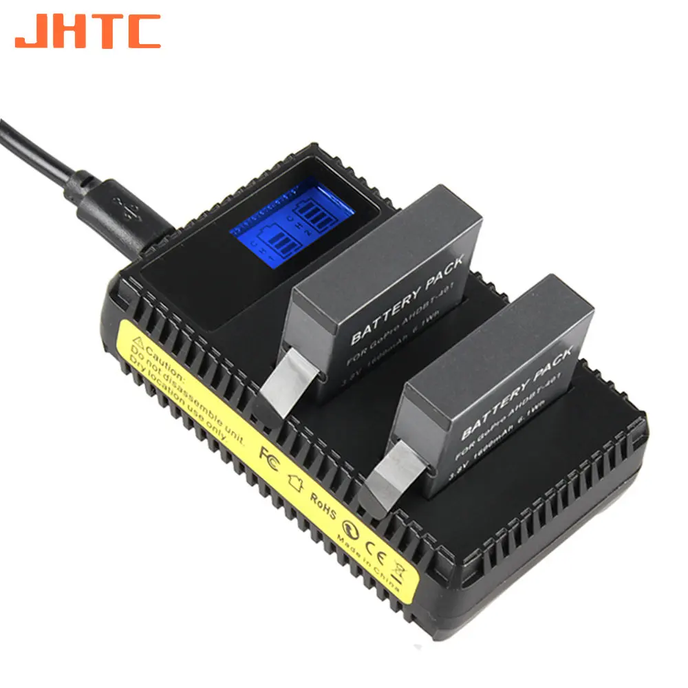 1600mah بطارية ل Gopro بطل 4 شاحن بطارية 1600mah ل Gopro بطل 4 بطاريات سوداء شاحن عمل كاميرا الملحقات