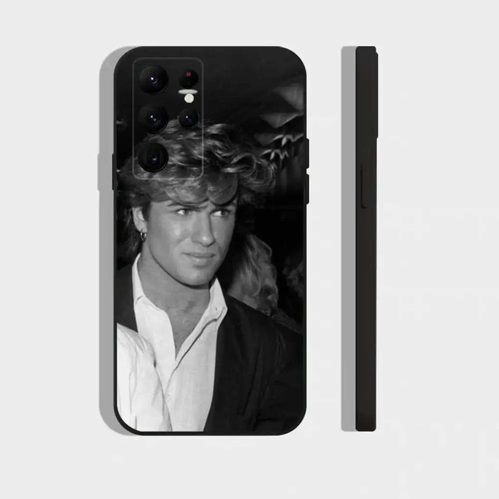 Funda de teléfono G-George m-michael para Samsung Galaxy A73, A21s, A22, A31, A52, A53, A71, A41Soft Black Shell