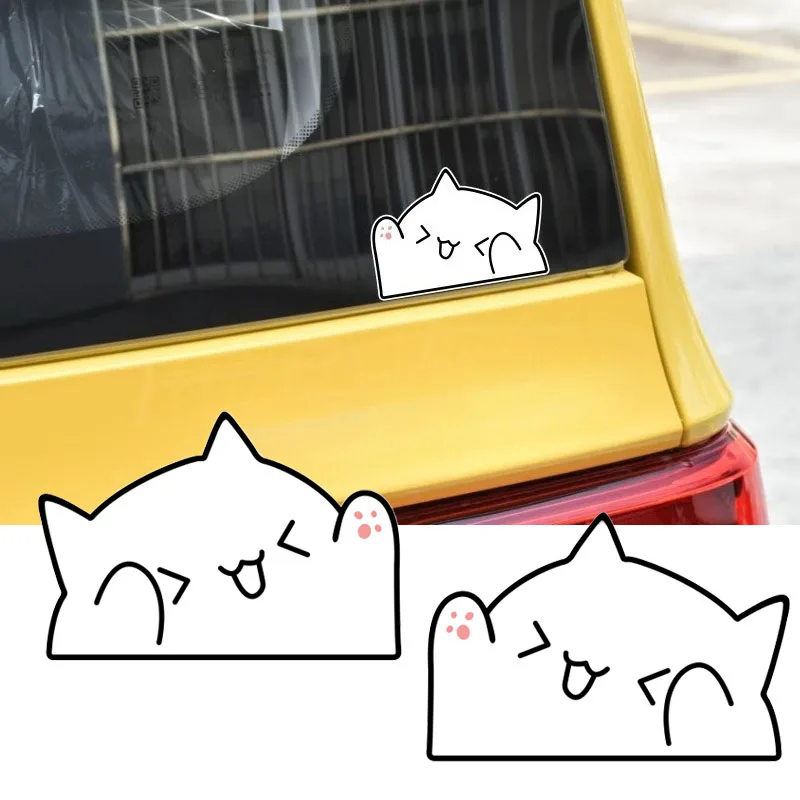 

Kawaii Cartoon Cat Waterproof Vinyl Decal, Sticker for Motorcycle Car Helmet