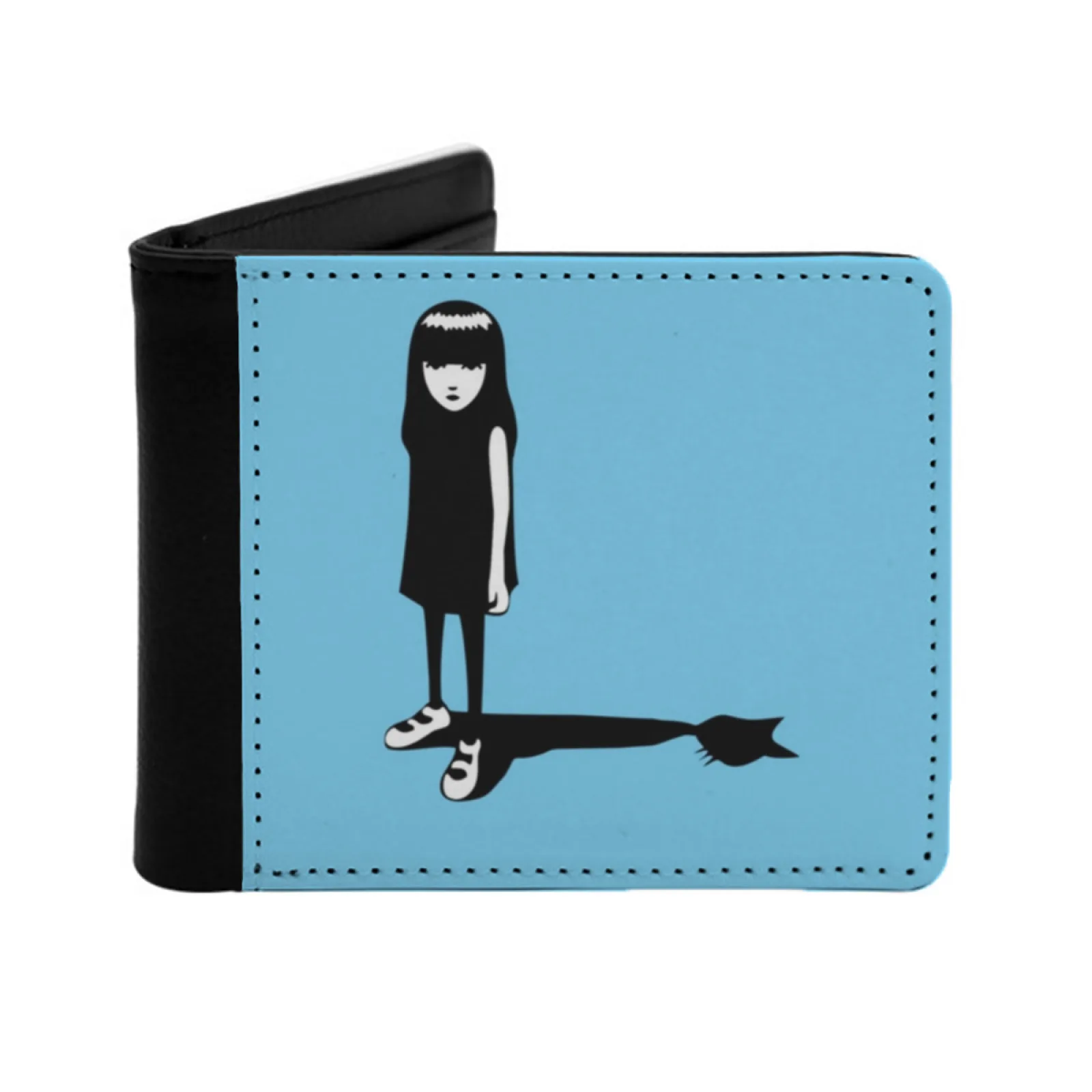 

Emily The Strange Black Cat Shadow Essential футболка короткий мужской кошелек многофункциональный кошелек мужской кошелек из искусственной кожи Emily The