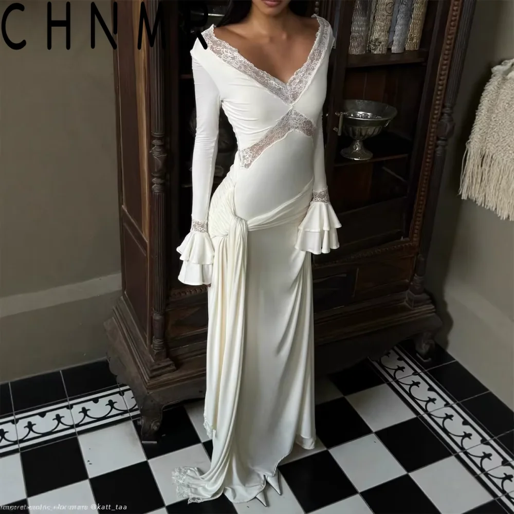 Robe coupe slim à manches longues pour femmes