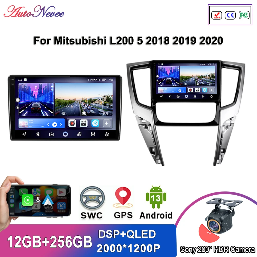 

Android 13 Multimedia For Mitsubishi L200 5 2018 - 2020 Stereo Head Unit GPS Navigation No 2din DVD QLED Screen Dash Cam 5G Wifi