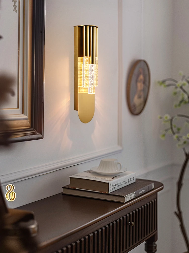 Minimalist LED Wall Lamp Living Room Background Decoration Wall Sconces Staircase Strip Lamp Bedroom Bedside Lighting Black Gold