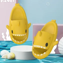 Unisex Shark Slippers Women New Summer Home Flip Flops Men Non-Slip Solid Color Couple Outdoor Cool Indoor House Funny Slippers