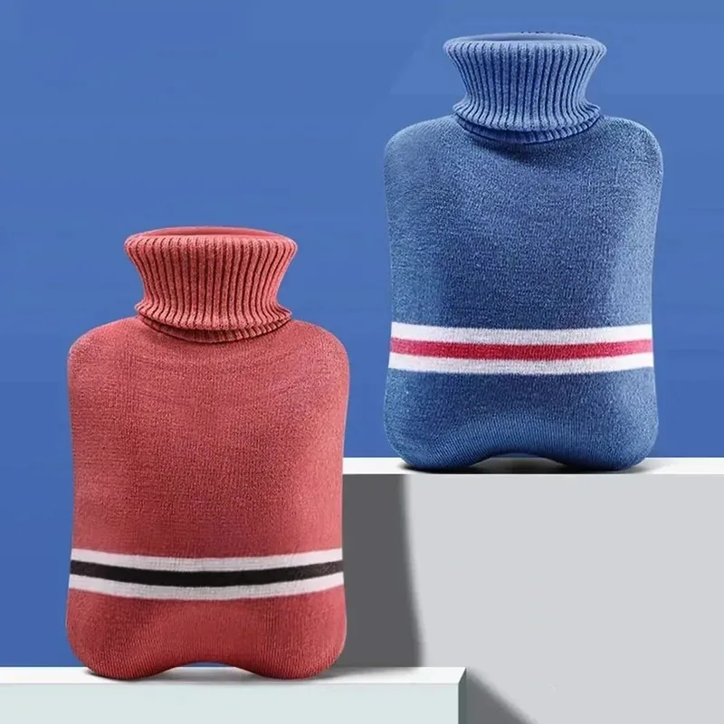

Hot Water Bottle with Knitted Cover Durable 1L/2L Hot Water Bag for Pain Relief Hot Cold Therapy Hand Feet Warmer Women Gifts