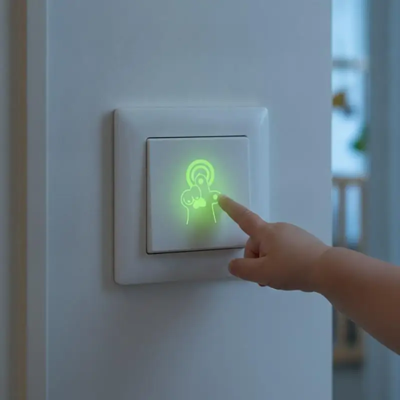 Self-Adhesive Glow in Dark Luminous Decals Waterproof Indicator Button Stickers for Switch Staircase Motorcycle Daily Use
