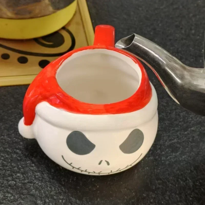 Disney The Nightmare Before Christmas Halloween Cartoon Model Sally Horror Skull Jack Figures Ceramic Mug Cup Birthday Gifts Toy