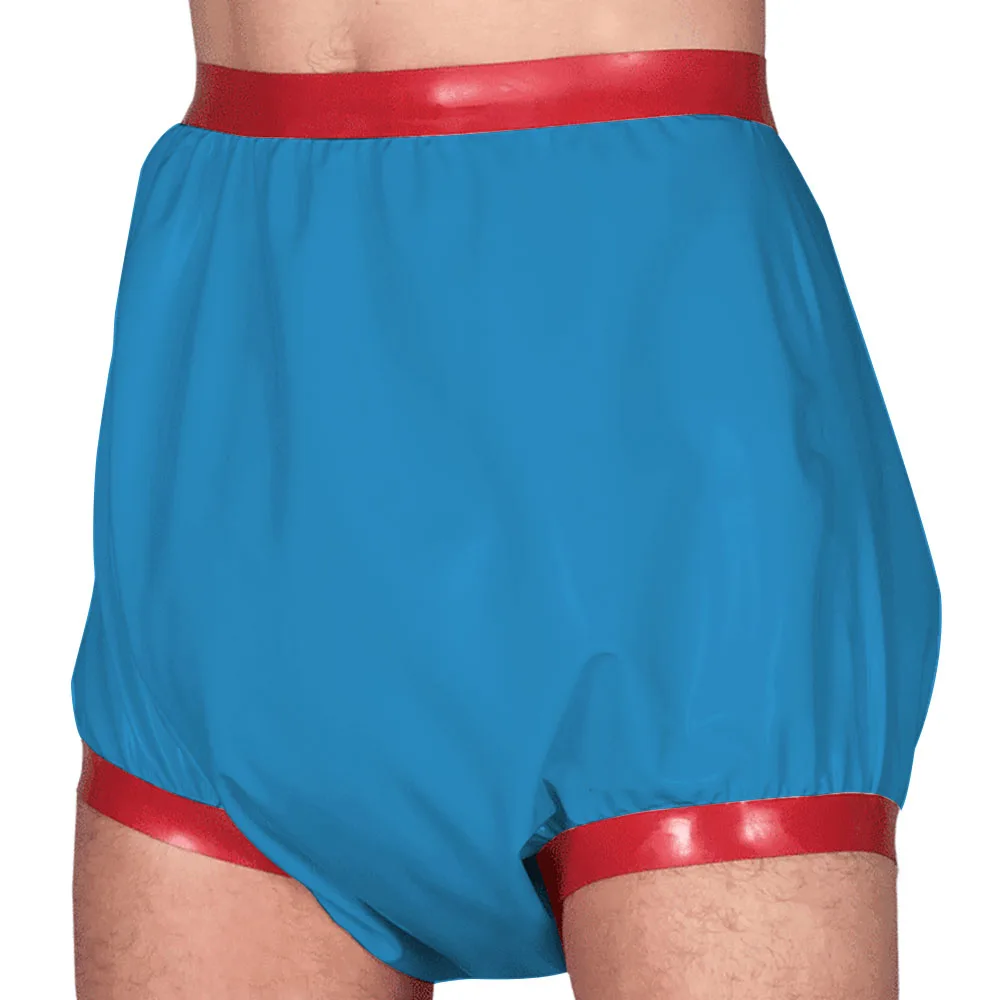 سراويل حفاضات عالية الخصر للكبار والطفل ، مظهر شتوي غريب للحفلات ، ملخصات جلد PVC ، مرقعة ، شورت واسع الفخذ ، ملابس داخلية سيسي