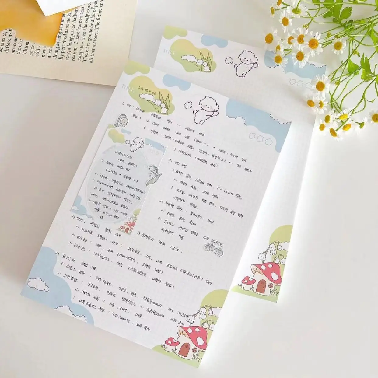 B5 Student Notebook Cartoon Single-sided Notebook Note Paper Study Student Stationery Supplies Office Supplies