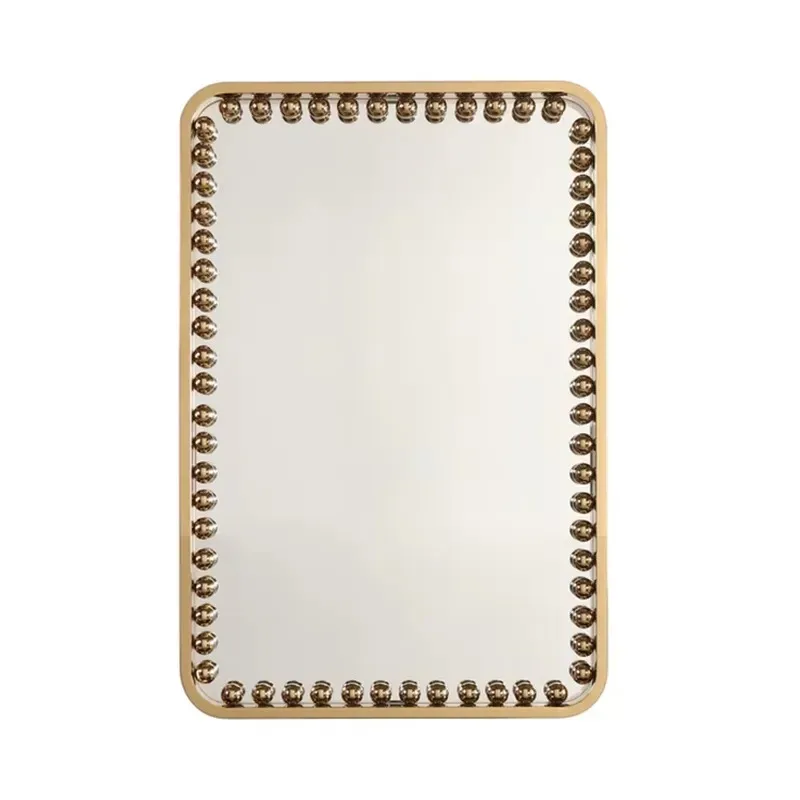 Modern Gold Metal Wall Mirror Large Silver Frame for Living Room Hallway Home Decor Magic Selfie