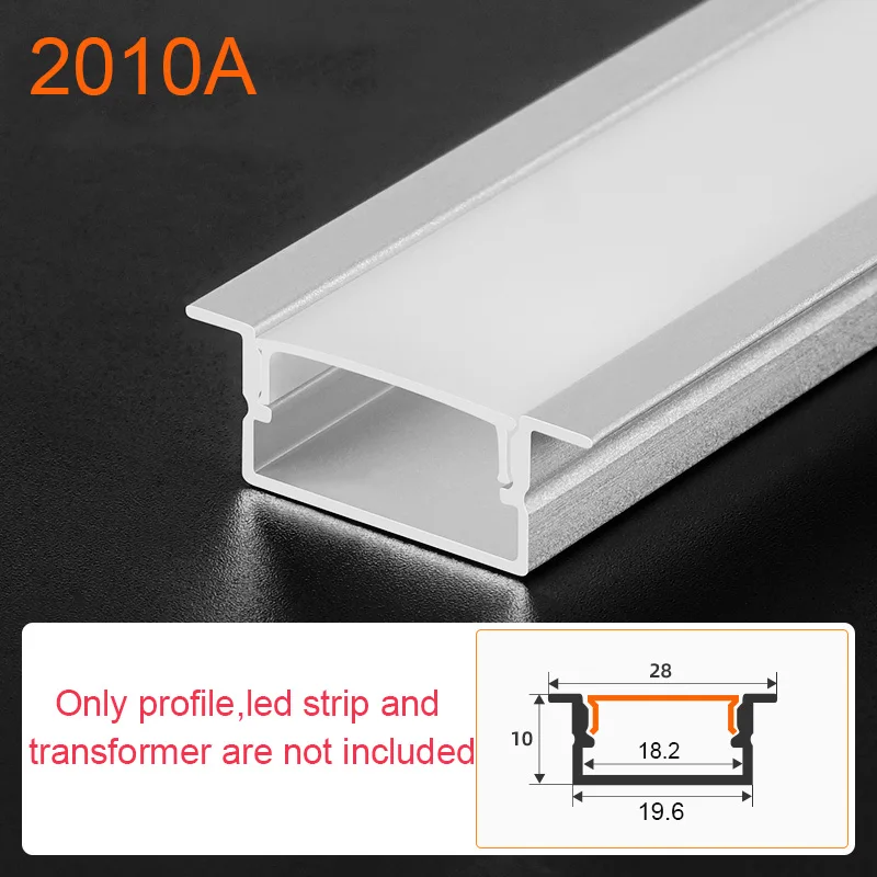 Zwart Zilver LED Aluminium Profiel 0.5m/1m U/YW Vorm Slaapkamer Achtergrond Gang Decor Lineaire Licht Diffuser Kanaal Kastlamp