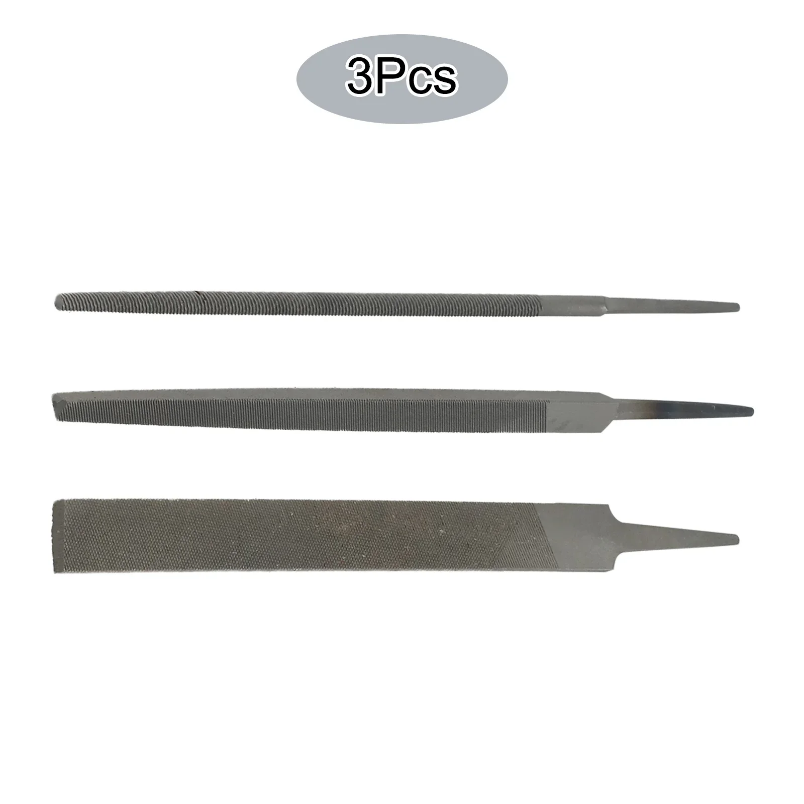 Accessories Flat Files Without Handle Alloy Steel Grey Steel Files Flat/Round/Triangle For Metalworking Practical