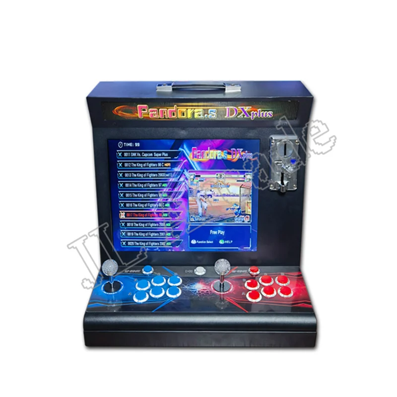 3D Pandora SAGA DX Arcade Console, Cabinet Machine, Joystick Button, Coin Slooter, Bartop, 2 Players, 17 in, 20008 Games