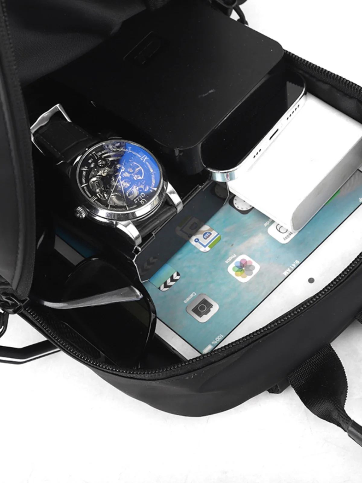 Faionable Borsa a tracolla da uomo di grande capacità Borsa da petto in tessuto di bue impermeabile Casual Sle Single oulder Bapa