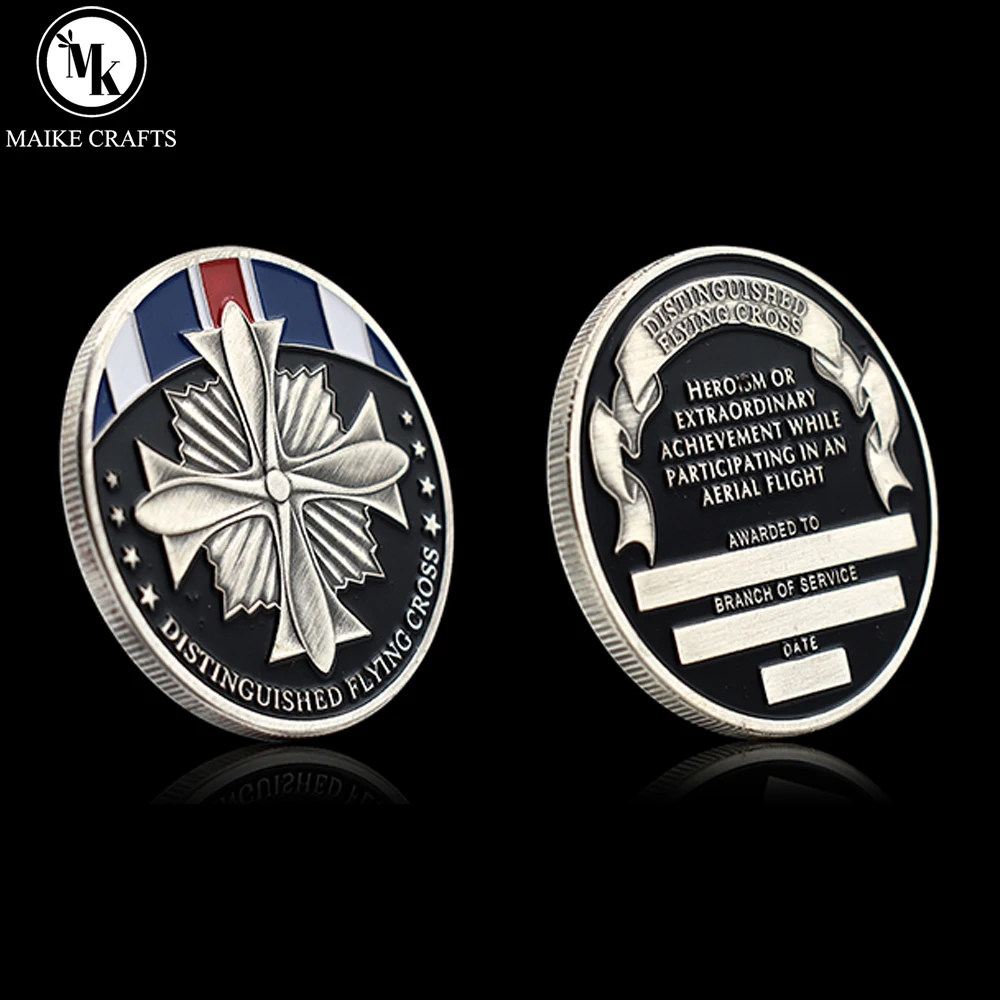 

Distinguished Flying Cross Commemorative Coin Metal Medal Pilot Challenge Coin Holiday Gift Home Decoration