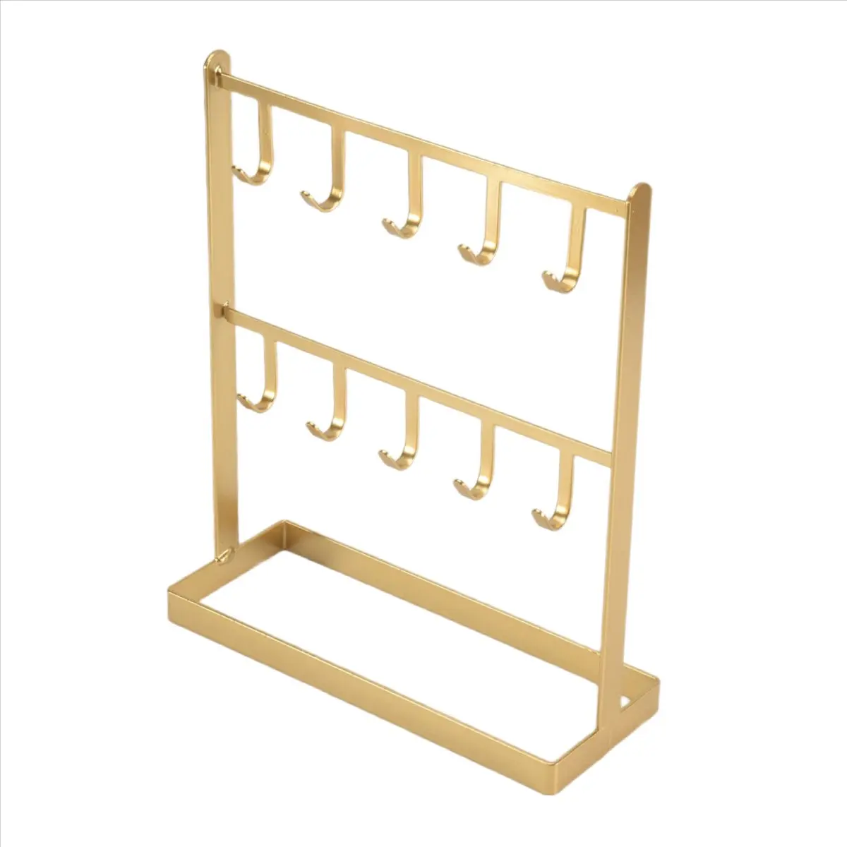 Tabletop Iron Jewelry Jewelry Earring Hanger Necklace Ring Earring Earring Shelf Display Shelf Porch Key Rack Gold-FABY view 6