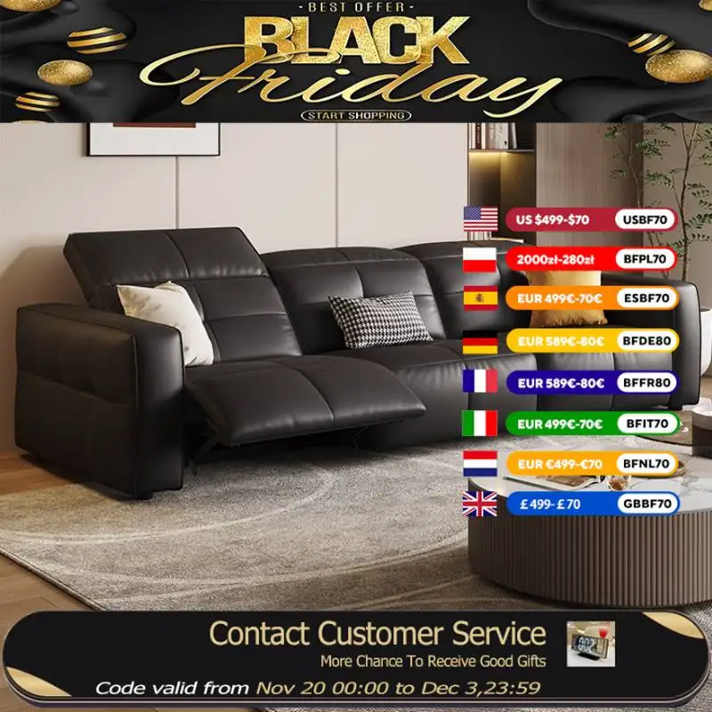 

Роскошный диван, диваны с откидной спинкой, кожаные черные сиденья, мощные офисные диваны с откидной спинкой, массажные Salas Comprimidas, уникальная мебель