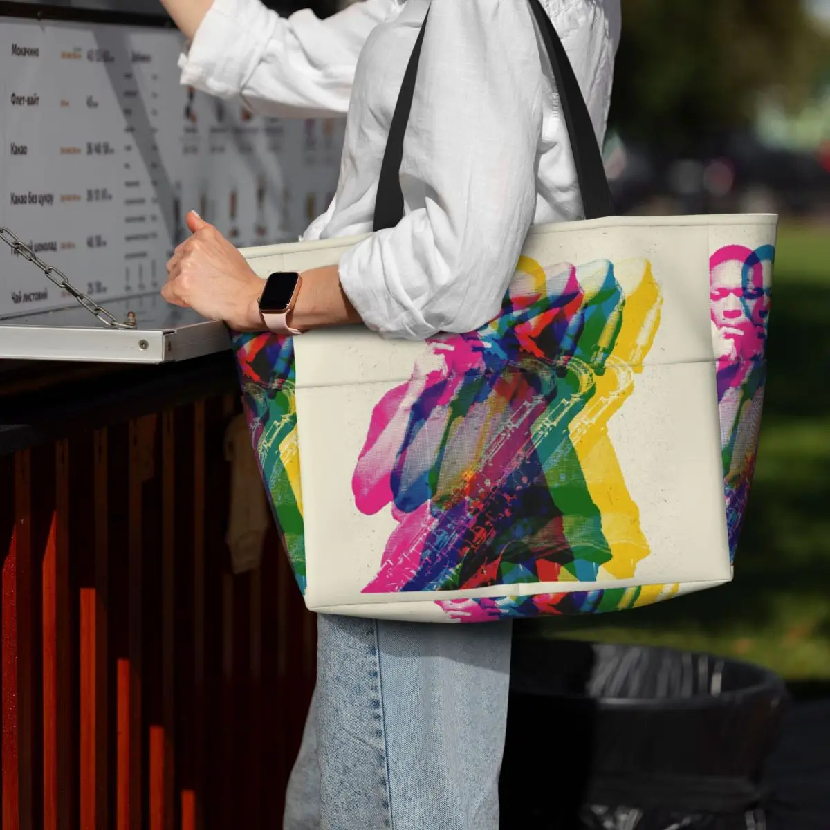 John Coltrane Beach Tote Bag Sport Gym Yoga Duffle Large Tote Bag Women Travel Bag Fitness bag