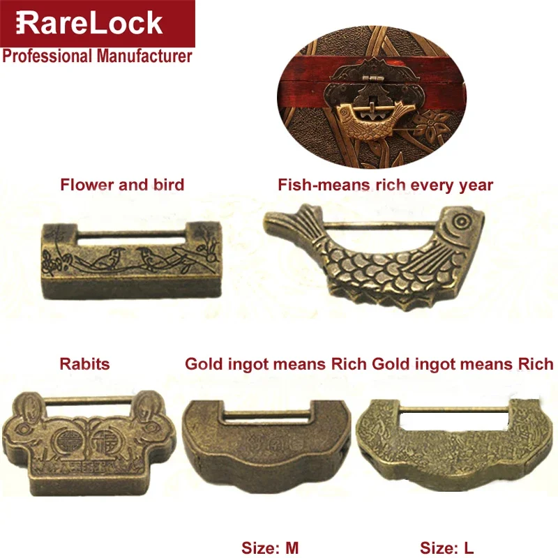 chinese box fish lock Padlock with Key Small Vintage Metal Shaped Fish Pattern Lock Retro Antique Bronze Padlock for Drawer, Jewelry Suitcase Home Decor fine workmanship Vintage Fish-Shaped Metal Padlock, Decorative