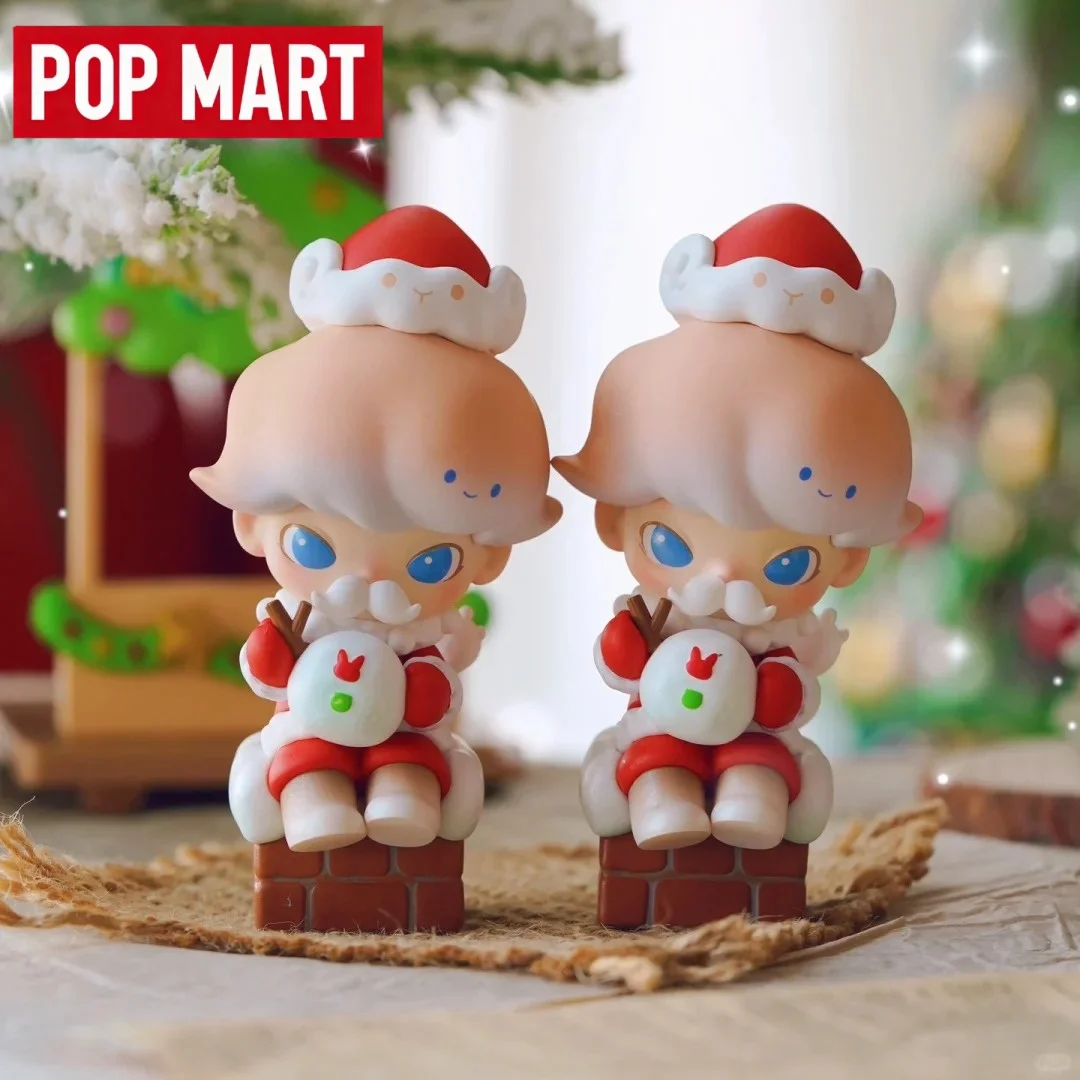 

Original POPMART Dimoo Christmas Snowman’S Letter Series Cute Blind Box Collectible Figure Trendy Toy Mystery Box Christmas Gift