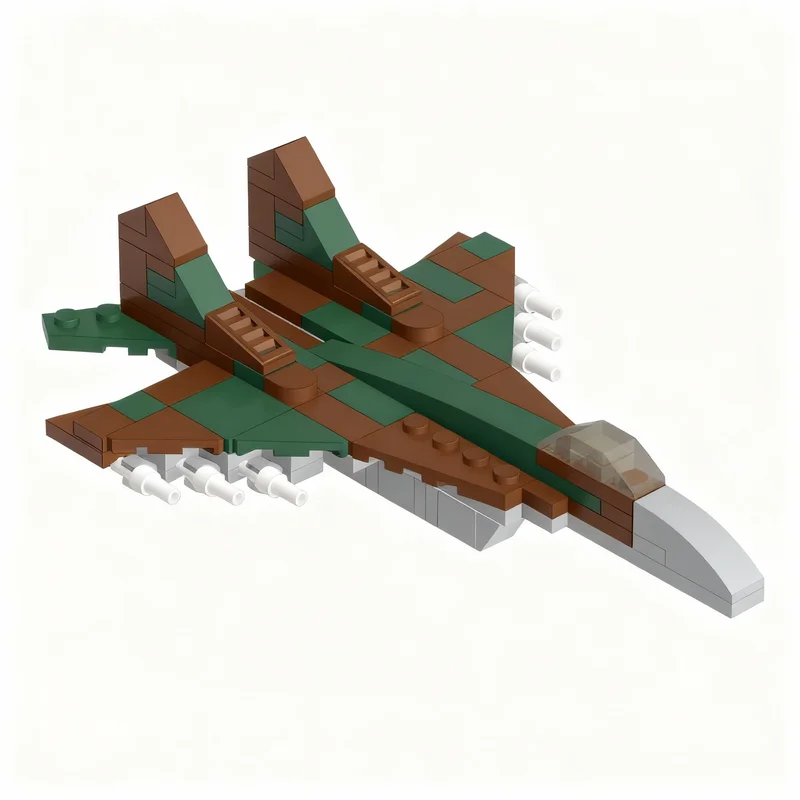 130pcs MOC East German MiG-29 Mod Model Building Blocks Toy Construction Christmas Gift Craft DIY Brick Art Education Display