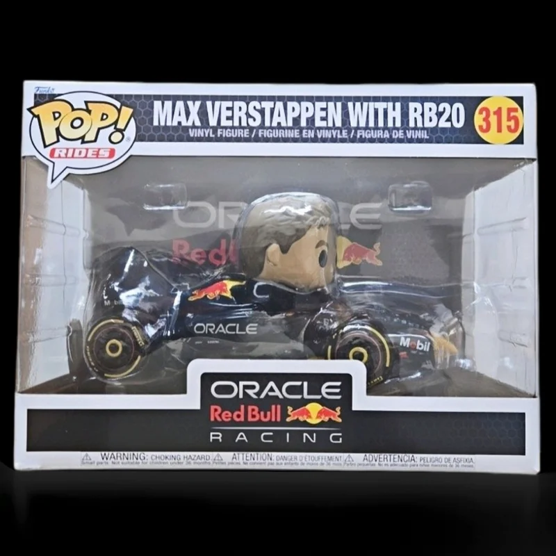 Max Verstappen with RB20 #315 Funko Pop! Rides Oracle Red Bull Racing Vinyl Figure Sports Collectible Model Desktop Decor Gift