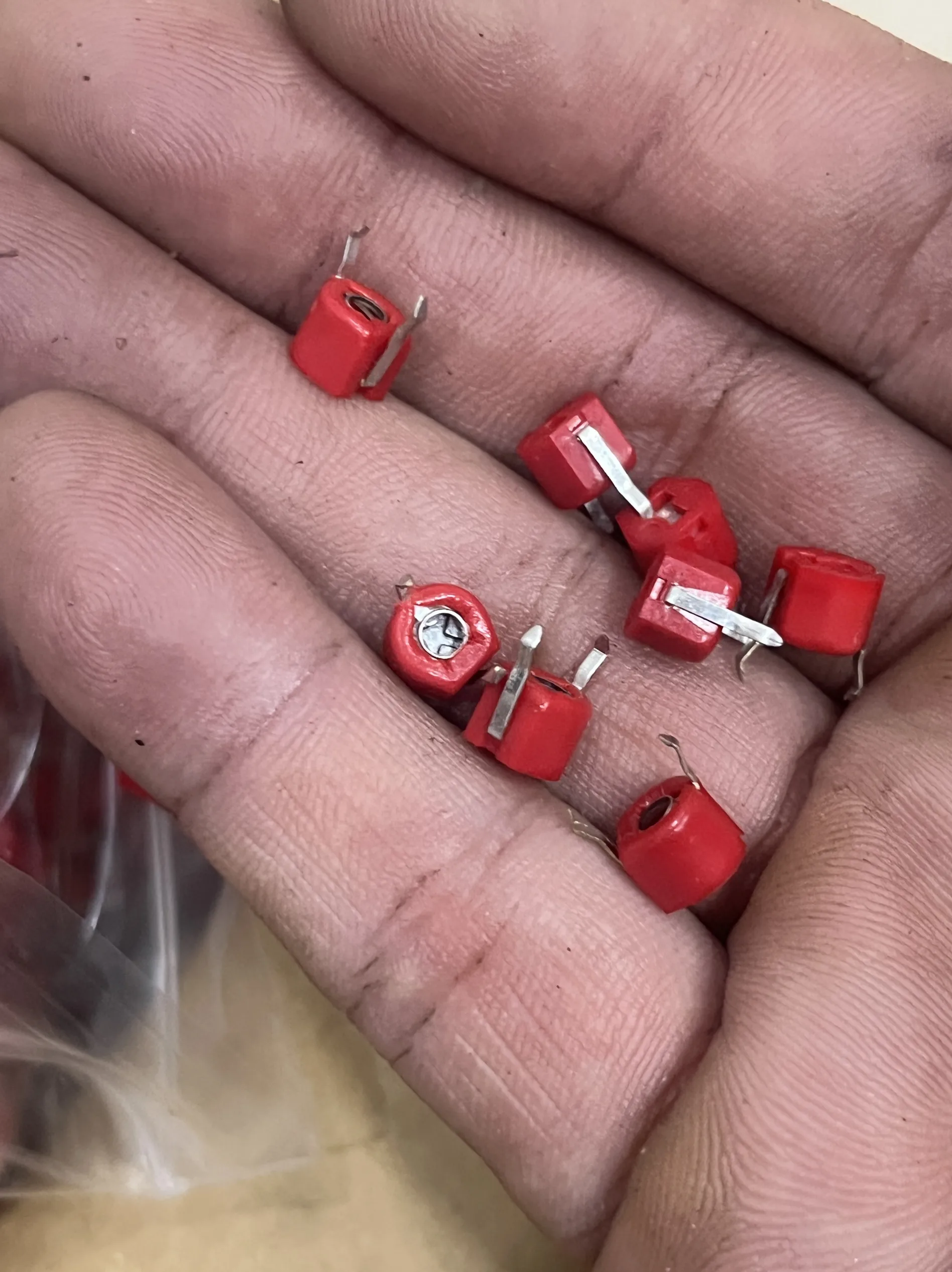 for 6mm Plastic Trimmer Capacitor 20P Reverse Adjust Red,100pcs