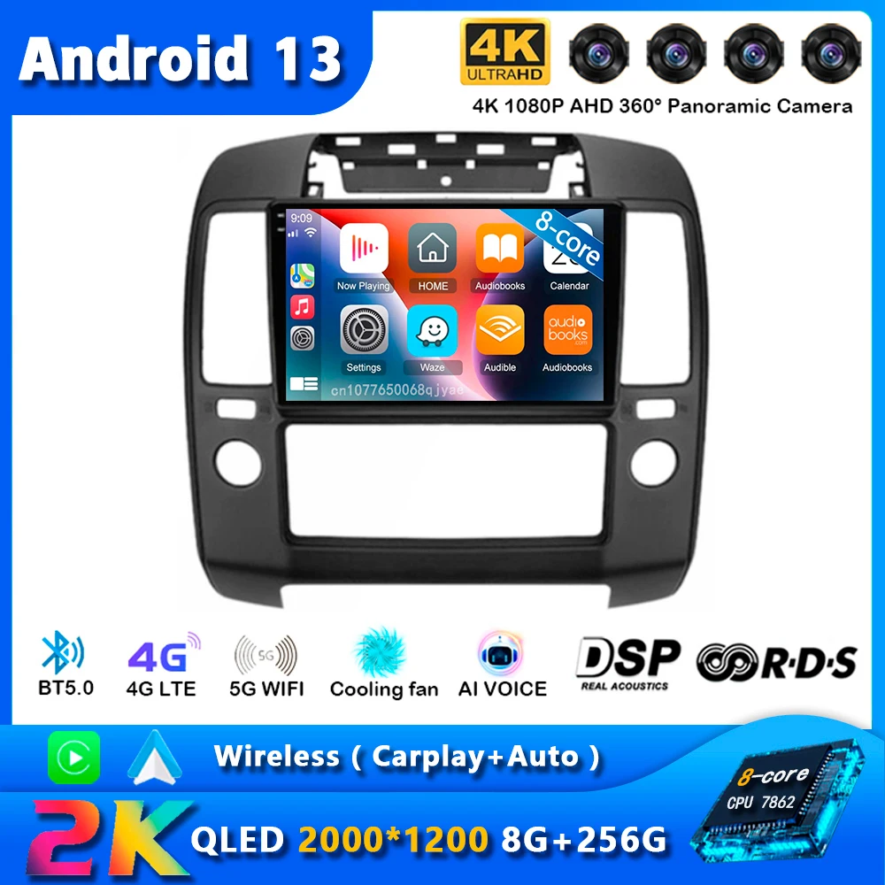 

Android 13 Car Radio For Nissan Navara 3 D40 2004 - 2010 Navigation Multimedia Player Stereo WiFi+4G Video Carplay Auto DVD 2DIN