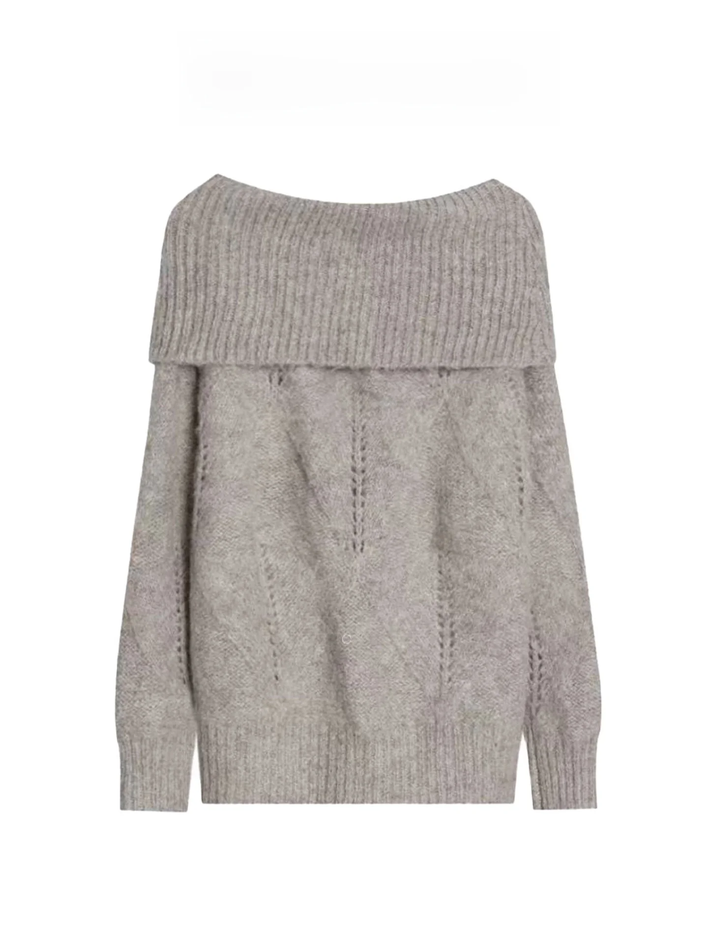 

Ay вязаный свитер женский осенне-зимний свободный повседневный топ с застежкой на талии Lazy Sle, ощущение окружающей среды, Новое поступление 2025 г.