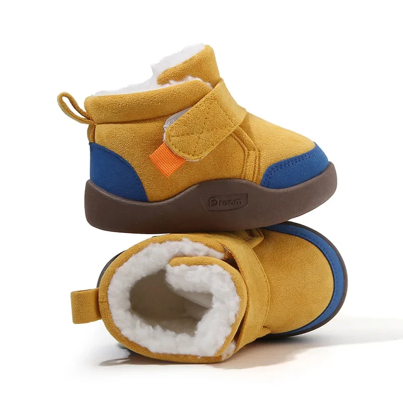 Winter Kids Snow Boots Infant Baby Girl Shoes Cotton Plush Warm Toddler Sneakers Fashion Boys Short Boots Non-Slip Kids Shoes