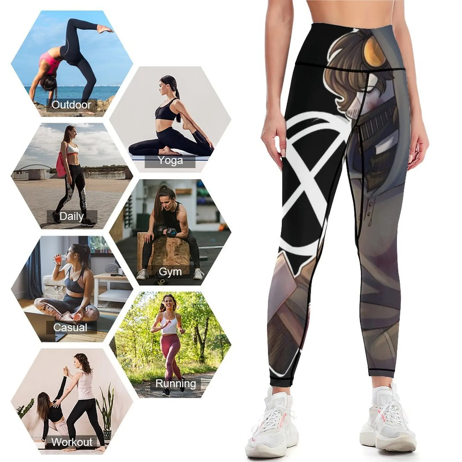 Spaventoso Ticci idee regalo di Toby Leggings fitness set palestra sport da donna pantaloni sportivi da donna Leggings da donna