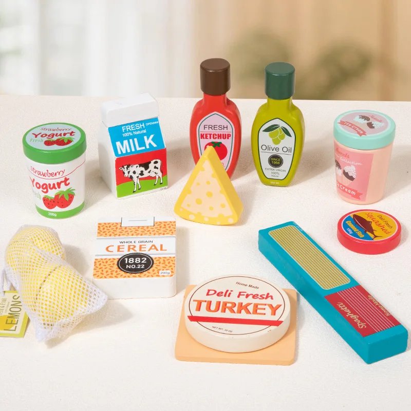 Ensemble de nourriture créatif pour jeu de simulation – Modèles de crème glacée réalistes en forme de Ketchup, parfait pour le dépanneur et la simulation de supermarché