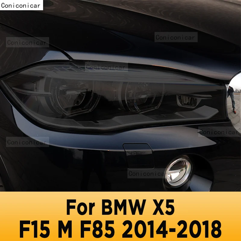 

Car Headlight Tint Anti-Scratch Black Protective Film Self Healing TPU Stickers For BMW X5 F15 M F85 2014-2018 Accessories