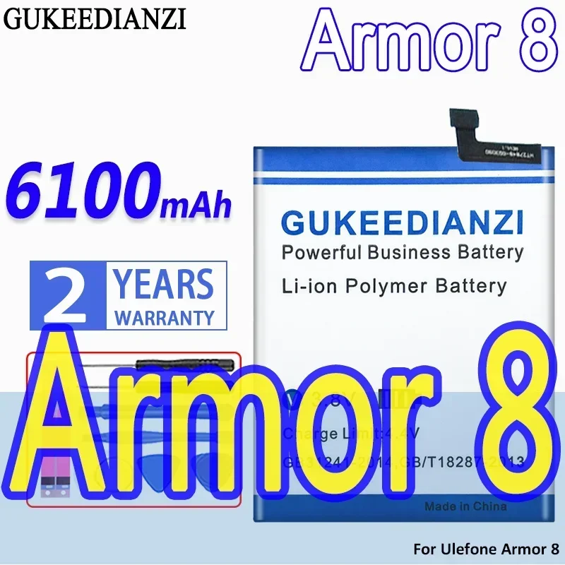 

Аккумулятор для телефона Ulefone Armor 8 Armor8, 6100 мАч