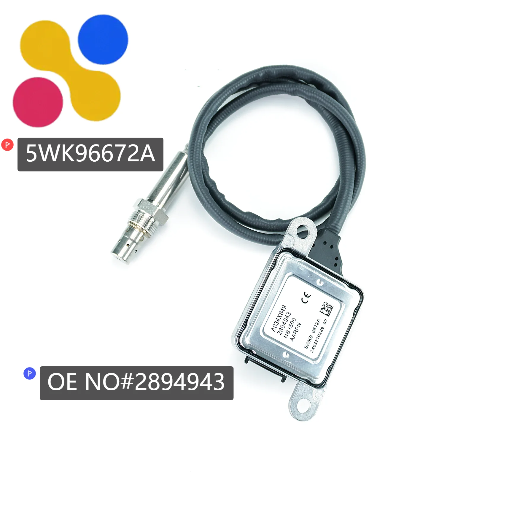 2894943 NOX Sensor A034x849 5WK96672A Original New Nitrogen Oxide Sensor NOx Sensor for Cummins