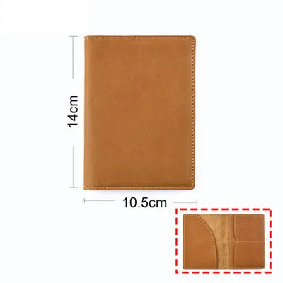 Cowhide Passport Holder Vintage Handmade Passport Protection Case Ticket Multi-function Card Holder Document Holder Storage