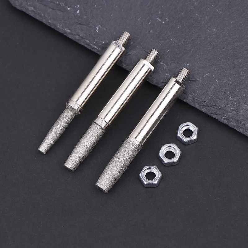 Diamond Coated Grinding Head for Chainsaw, Sharpener Parts, Cylindrical Burr, File Grinding Tools, 4mm, 5mm, 6mm, 3pcs por conjunto