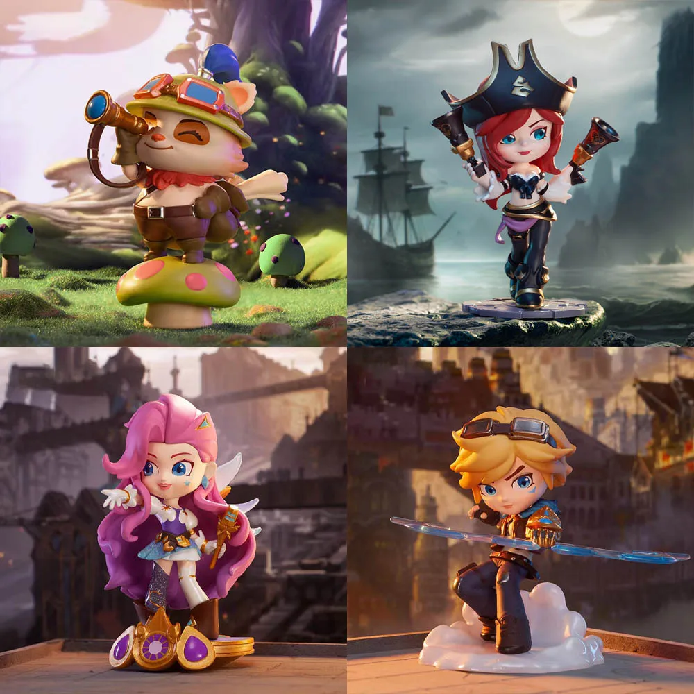 Original In Stock League of Legends Ahri Lee Sin Ashe Yasuo Zoe Teemo Seraphine Jinx Yuumi Ezreal Figure Model Genuine Boxed Toy