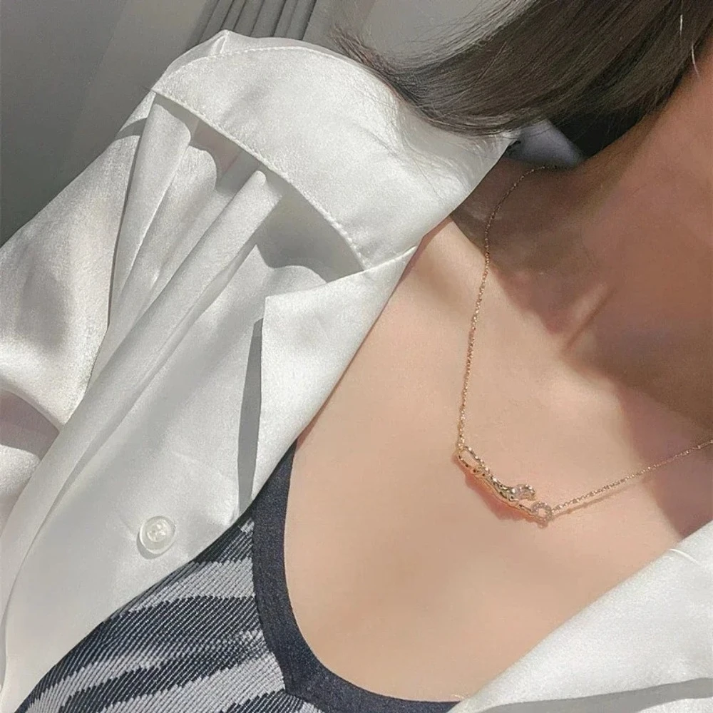 

Classic ZH women's fashion luxury leopard spot necklace - elegant party couple jewelry gift