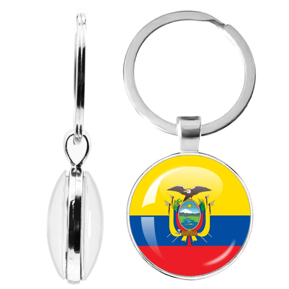 The Commonwealth of Dominica,Saint Lucia,Saint Vincent and the Grenadines,Barbados,Grenada,Ecuador Double-Sided Keychain