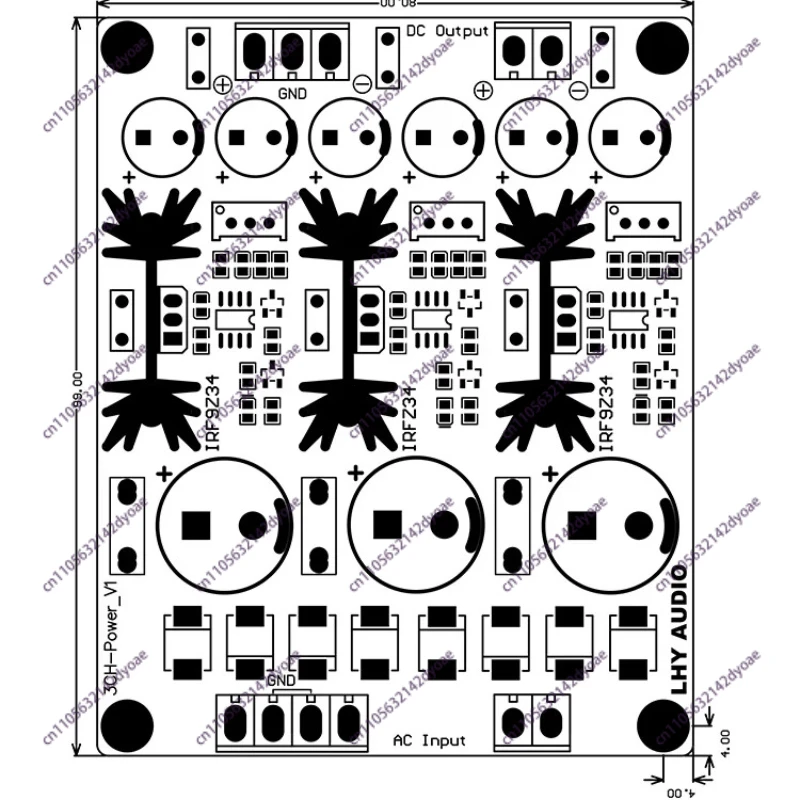 3-Channel DC Linear Positive and Negative Regulated Power Supply Finished Board LT1963A OP + MOS High Speed Low Noise HiFI DIY