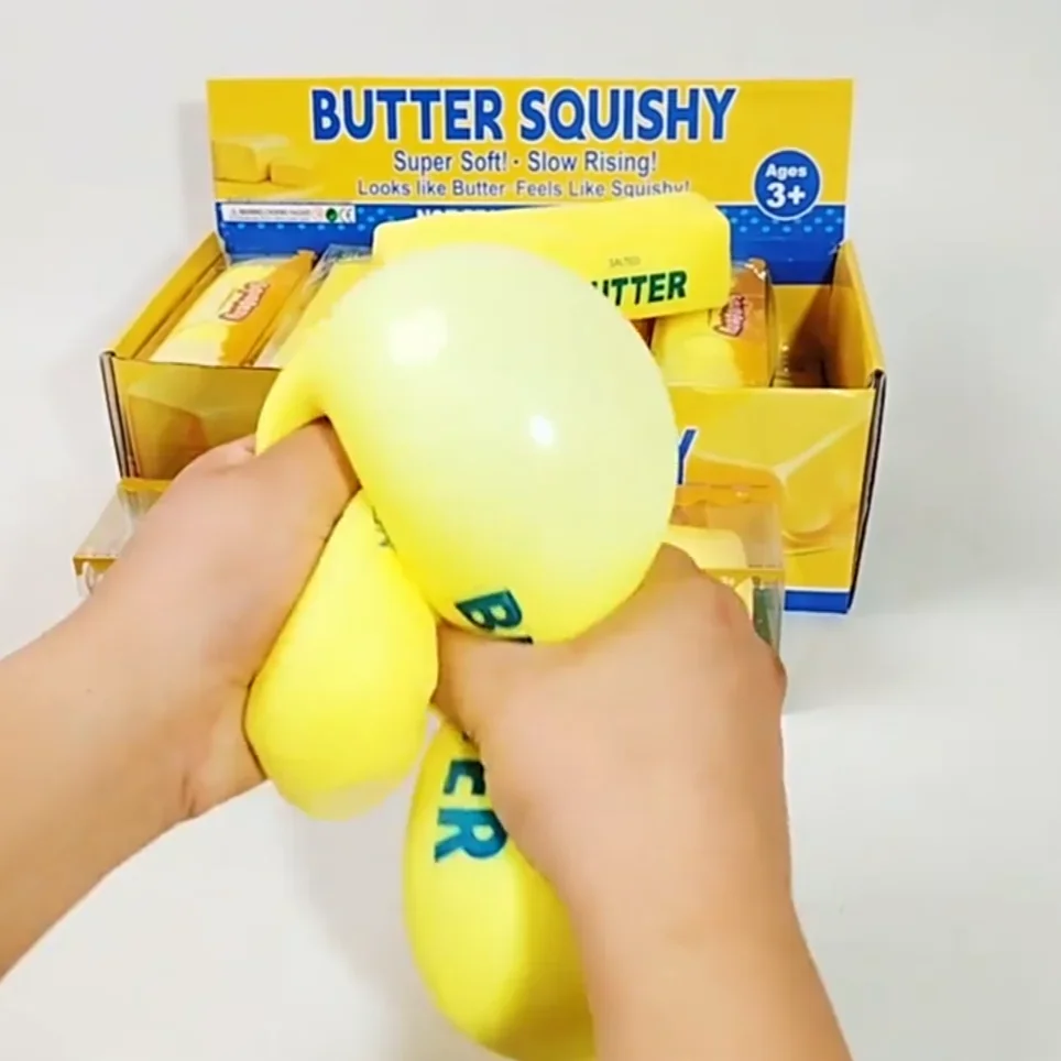 New Hot Butter Stick Squishy Stress Ball Fidget Toy Squeeze Toy Round Blocks Filled ASMR Anti Stress Release Hand Relax Gift Toy view 3