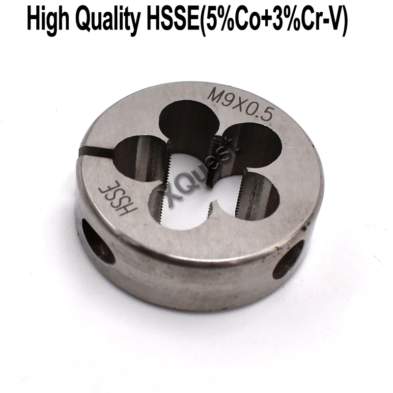 XQuest HSSE Round Split Die M7 M8 M9 M10 Metric Fine Thread cutting Adjustable dies M11 M12 M14 M16 X2X1.5X1 for stainless steel