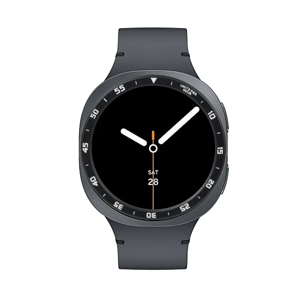 Para Samsung Galaxy Watch 8 40mm 44mm funda protectora de pantalla bisel de Metal grabado tiempo velocidad escala cubierta parachoques accesorios de reloj