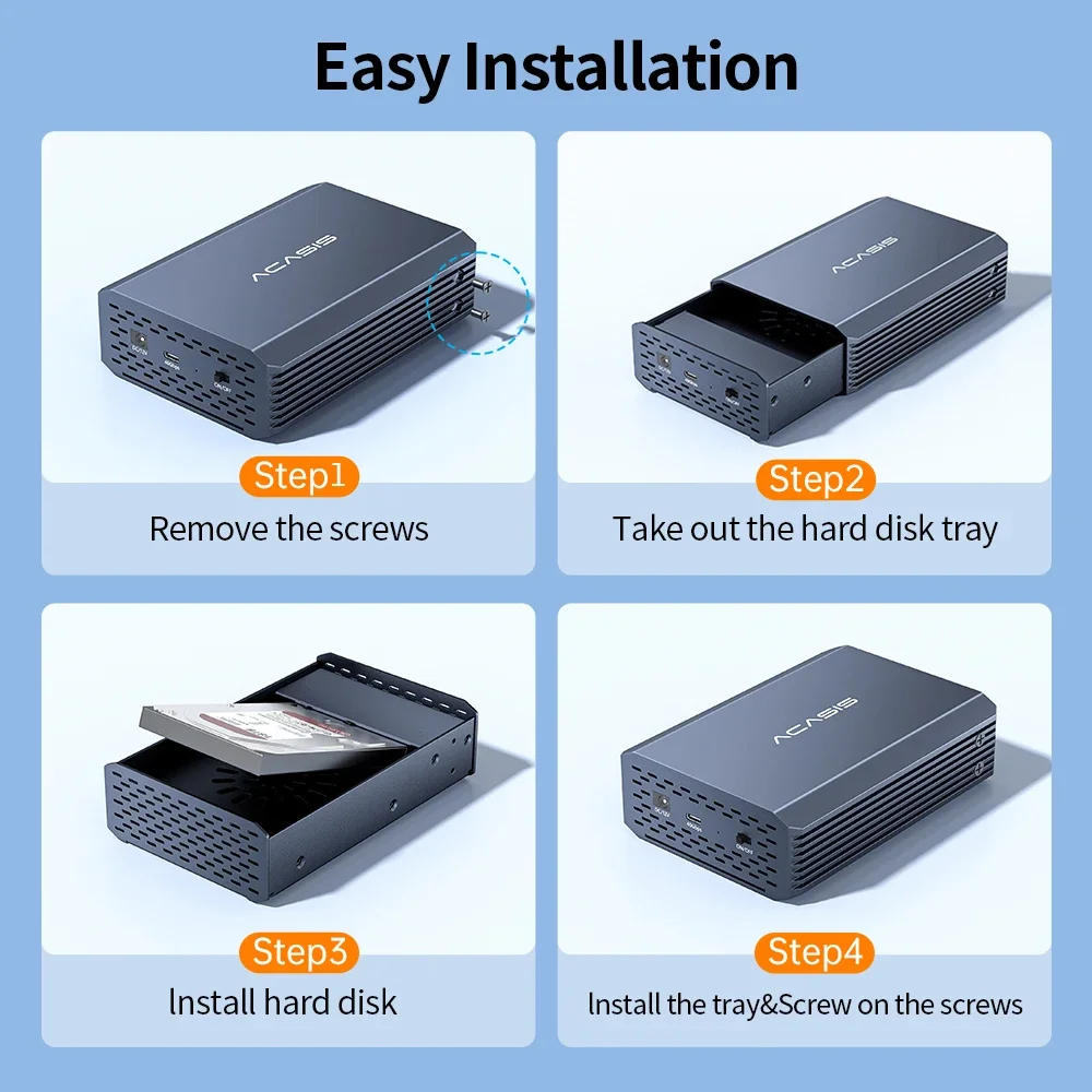 Imagem -06 - Acasis-gabinete Ssd para Transferência de Dados Case para Macbook Pro Nvme Thunderbolt U.2 2.5 40gbps