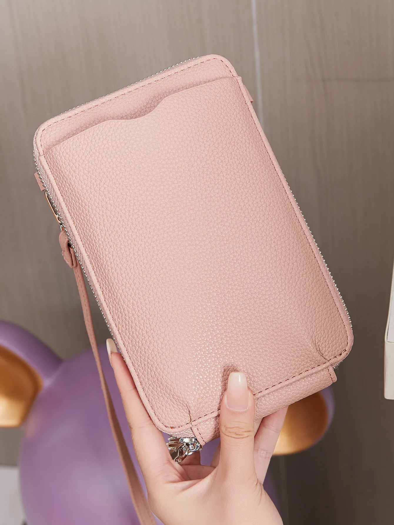 PU Soft Leather Women\'s Handbag Fashionable Multi functional Phone Bag Diagonal Strap Single Shoulder Coin Wallet