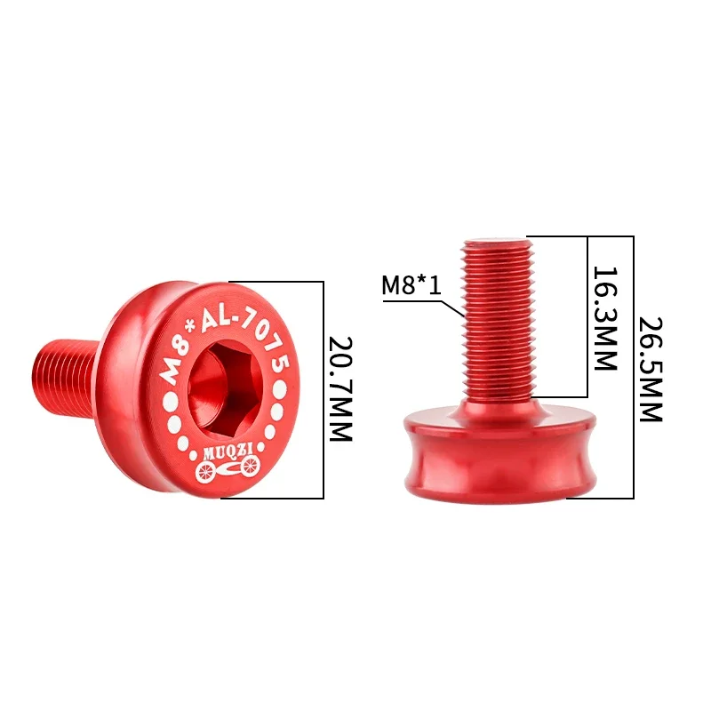 MUQZI 2pcs Bottom Bracket Screw M8 Bike Square Tapered Bottom Bracket Bolts Crank Arm Waterproof Screw for Brompton view 4