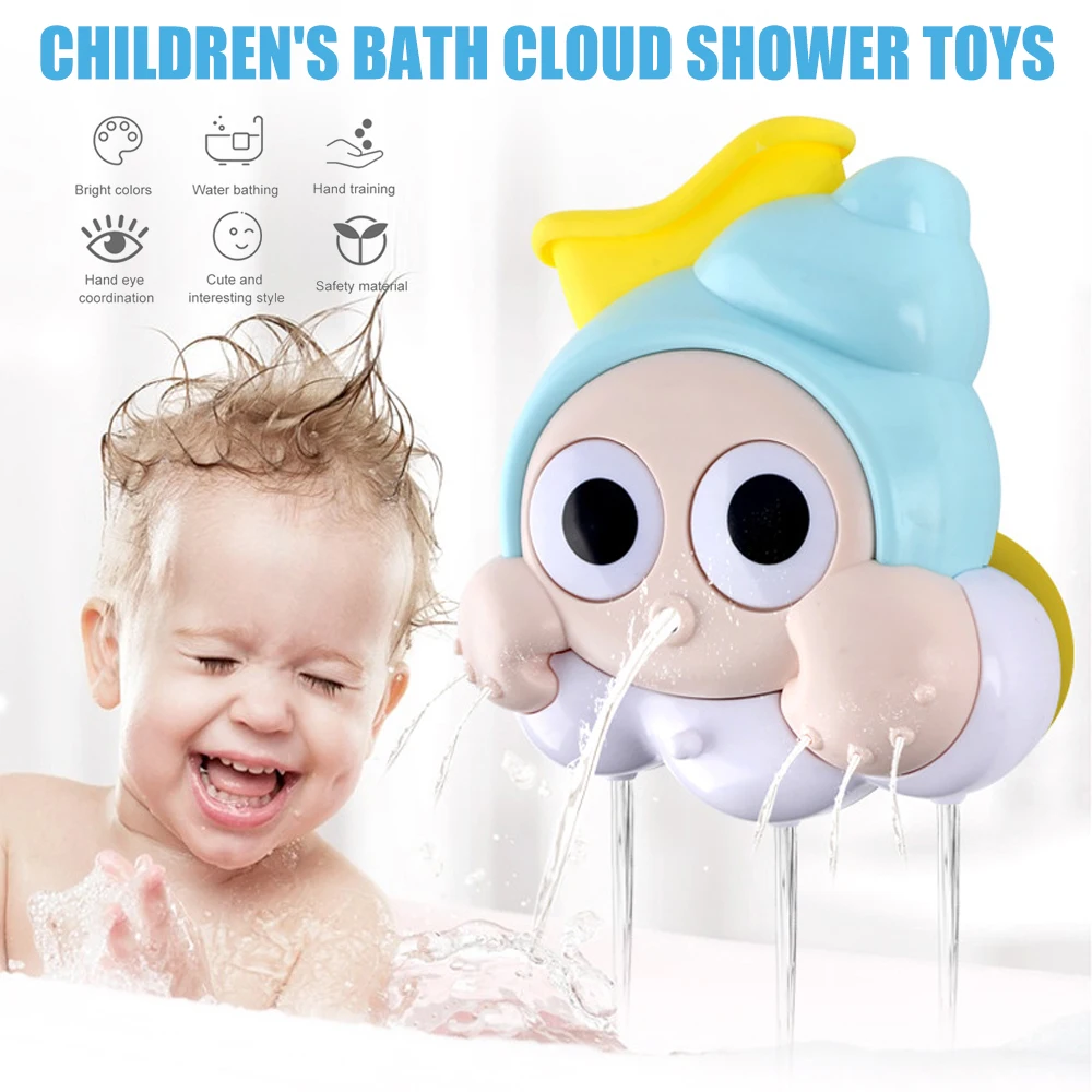 Zabawki do kąpieli dla dzieci, zabawka do kąpieli dla niemowląt w kształcie chmur, zabawka do prysznica dla chłopca i dziewczynki